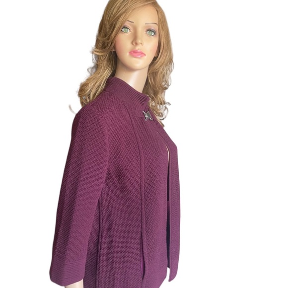 St. John Crew Neck Sweater - Metallic Knitwear, Clothing purple size P - Picture 2 of 14